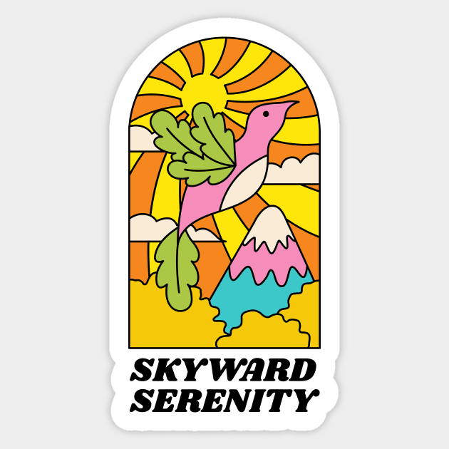 Skyward Serenity Sticker by The Isian